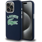 LACOSTE Iphone 15 Pro Max 6.7 Navy Blue Hardcase Silicone Cracked Logo Magsafe - (LCHMP15XUCRV)