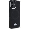 LACOSTE Iphone 16 6.1 czarny/Black Hardcase Silicone Croco Logo Magsafe - (LCHMP16SSMAK)