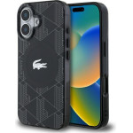 LACOSTE Iphone 16 Plus 6.7 Black Hardcase Iml Blend Monogram Magsafe - (LCHMP16MUBSK)