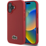 LACOSTE Iphone 16 Plus 6.7 czerwony/Red Hardcase Iconic Petit Pique Woven Logo - (LCHMP16MPVCR)