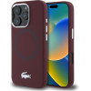 LACOSTE Iphone 16 Pro 6.3 Bordeaux Hardcase Silicone Croco Logo Magsafe - (LCHMP16LSMAR)
