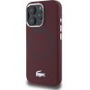 LACOSTE Iphone 16 Pro 6.3 Bordeaux Hardcase Silicone Croco Logo Magsafe - (LCHMP16LSMAR)