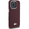 LACOSTE Iphone 16 Pro 6.3 Bordeaux Hardcase Silicone Croco Logo Magsafe - (LCHMP16LSMAR)