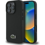 LACOSTE Iphone 16 Pro 6.3 czarny/Black Hardcase Iconic Petit Pique Magsafe - (LCHMP16LPVCK)