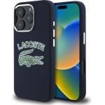 LACOSTE Iphone 16 Pro 6.3 granatowy/Marine Hardcase Silicone Cracked Logo Magsafe - (LCHMP16LUCRV)