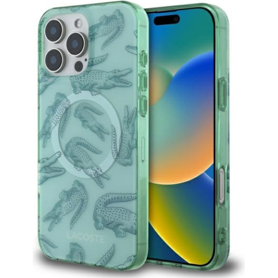 LACOSTE Iphone 16 Pro Max 6.9 Amande Hardcase Iml Croc Magsafe - (LCHMP16XUOCA)