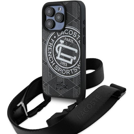 LACOSTE Iphone 16 Pro Max 6.9 Black Hardcase Mono Sportswear Magsafe - (LCHMP16XSPSWK)