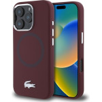 LACOSTE Iphone 16 Pro Max 6.9 Bordeaux Hardcase Silicone Croco Logo Magsafe - (LCHMP16XSMAR)