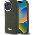 LACOSTE Iphone 16 Pro Max 6.9 Khaki Hardcase Silicone Croco Logo Magsafe - (LCHMP16XSMAB)