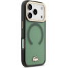 LACOSTE Shockproof Transparent Frosted Gold Logo Magsafe Case For Iphone 17 Pro Sinople - (LCHMP17LUFWAE)