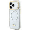 LACOSTE Shockproof Transparent Frosted Gold Logo Magsafe Case For Iphone 17 Pro White - (LCHMP17LUFWAH)