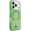 LACOSTE Shockproof Transparent Frosted Magsafe Case For Iphone 17 Pro Green - (LCHMP17LUGCON)