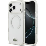 LACOSTE Shockproof Transparent Frosted Magsafe Case For Iphone 17 Pro Max White - (LCHMP17XUGTEH)