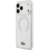 LACOSTE Shockproof Transparent Frosted Magsafe Case For Iphone 17 Pro Max White - (LCHMP17XUGTEH)