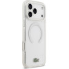 LACOSTE Shockproof Transparent Frosted Magsafe Case For Iphone 17 Pro Max White - (LCHMP17XUGTEH)