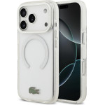 LACOSTE Shockproof Transparent Frosted Magsafe Case For Iphone 17 Pro White - (LCHMP17LUGTEH)