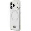 LACOSTE Shockproof Transparent Frosted Magsafe Case For Iphone 17 Pro White - (LCHMP17LUGTEH)