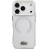 LACOSTE Shockproof Transparent Frosted Magsafe Case For Iphone 17 Pro White - (LCHMP17LUGTEH)