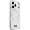 LACOSTE Shockproof Transparent Frosted Magsafe Case For Iphone 17 Pro White - (LCHMP17LUGTEH)