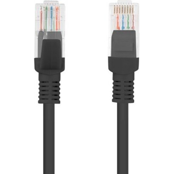 Lanberg Patchcord RJ45, CAT. 5E, UTP, 20M, Black - (PCU5-10CC-2000-BK)