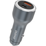 Dudao 120W Power Delivery Quick Charge Led Car Charger USB-A USB-C - Gray - (R4Ultra)