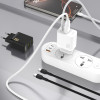 Dudao A26TCeu Pd Qc 25W Gan USB-A USB-C Wall Charger With USB-C Cable - White - (A26TCeu white)