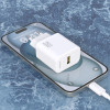 Dudao A27STeu 25W Gan USB-A Wall Charger With USB-A - USB-C Cable - White - (A27STeu white)