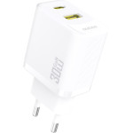 Dudao A27TEu Pd 30W Gan USB-A USB-C Wall Charger - White - (A27TEu white)