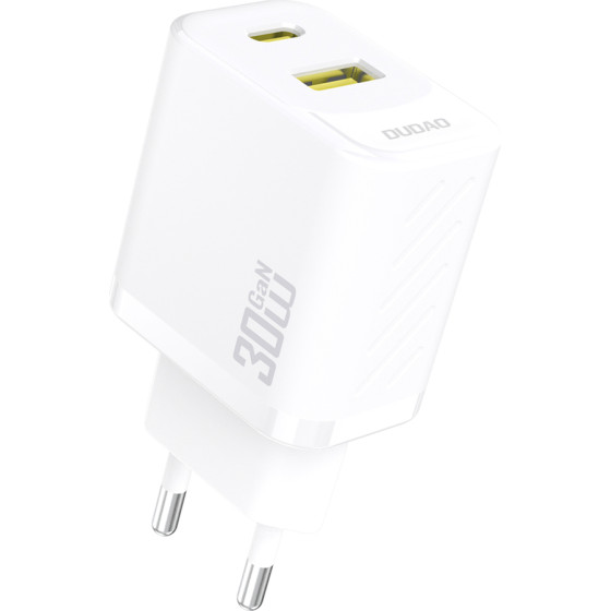 Dudao A27TEu Pd 30W Gan USB-A USB-C Wall Charger - White - (A27TEu white)