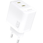 Dudao A28PEu Pd 45W Gan 2xUsb Wall Charger - White - (A28PEu white)