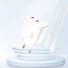 Dudao A28PEu Pd 45W Gan 2xUsb Wall Charger - White - (A28PEu white)