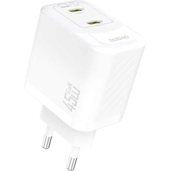Dudao A28PEu Pd 45W Gan 2xUsb Wall Charger - White - (A28PEu white)