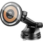 Dudao F12MAX+ Car Holder With 15W Wireless Charger, Compatible With Magsafe - Black - (F12MAX+ new)