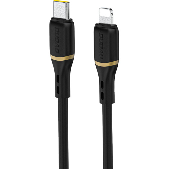 Dudao L25X USB-C - Lightning Cable 1m 30W With Soft Silicone Braid - Black - (L25X black)