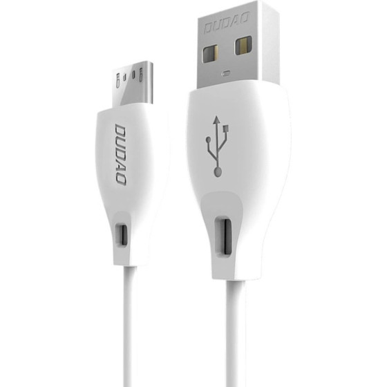 Dudao L4M USB-A - Microusb 2.4 A Cable 1m - White - (L4M white)