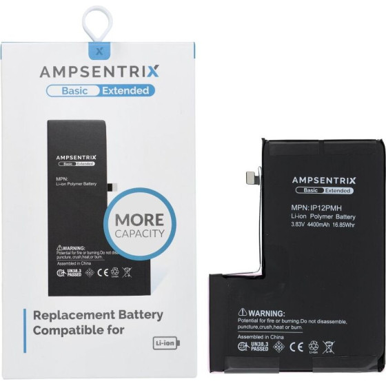 Inne Ampsentrix Basic Battery For Iphone 12 Pro Max (High capacity)
