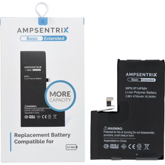 Inne Ampsentrix Basic Battery For Iphone 14 Pro Max (High capacity)
