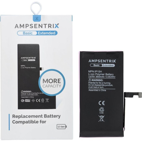 Inne Ampsentrix Basic Battery For Iphone 15 (High capacity)