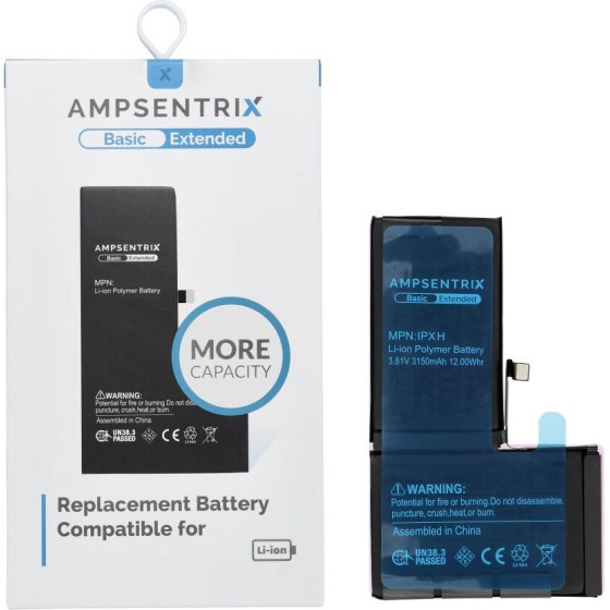 Inne Ampsentrix Basic Battery For Iphone X (High capacity)