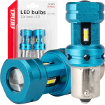 AMiO - ������ Led ����������� Canbus 1156 BA15S P21W 4SMd 1860 6000K ����� - Universal 12V/24V - 2 ���. (04252/AM) - (04252)