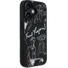 Karl Lagerfeld Case Grained Pattern & Logo Magsafe For Iphone 16 Black - (KLHMP16SPGGRMPK)
