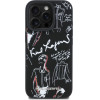 Karl Lagerfeld Case Grained Pattern & Logo Magsafe For Iphone 16 Pro Black - (KLHMP16LPGGRMPK)