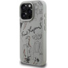 Karl Lagerfeld Case Grained Pattern & Logo Magsafe For Iphone 16 Pro Grey - (KLHMP16LPGGRMPKG)