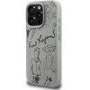 Karl Lagerfeld Case Grained Pattern & Logo Magsafe For Iphone 16 Pro Max Grey - (KLHMP16XPGGRMPKG)