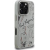 Karl Lagerfeld Case Grained Pattern & Logo Magsafe For Iphone 16 Pro Max Grey - (KLHMP16XPGGRMPKG)
