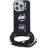 Karl Lagerfeld Case Iml Crossbody Karl&Choupette Head For Iphone 16 Pro Max Black - (KLHCP16XHCDHGFBK)