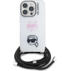 Karl Lagerfeld Case Iml Crossbody Karl&Choupette Head For Iphone 16 Pro Max White - (KLHCP16XHCDHGFBH)