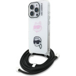 Karl Lagerfeld Case Iml Crossbody Karl&Choupette Head For Iphone 16 Pro White - (KLHCP16LHCDHGFBH)