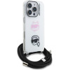 Karl Lagerfeld Case Iml Crossbody Karl&Choupette Head For Iphone 16 Pro White - (KLHCP16LHCDHGFBH)