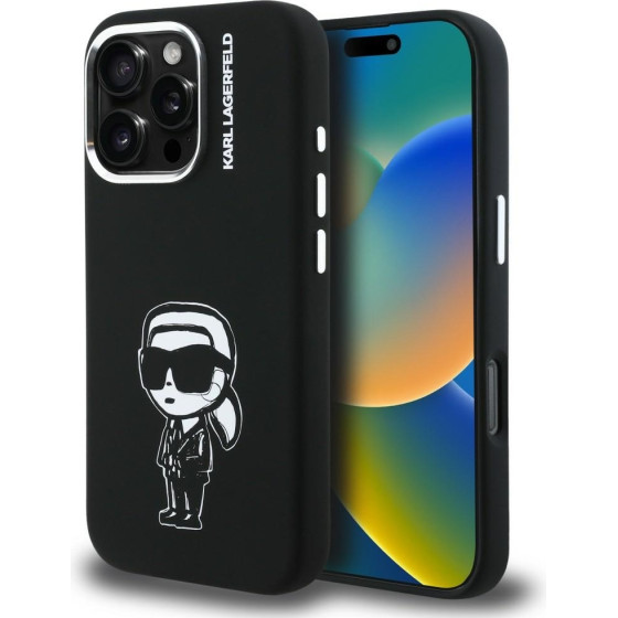 Karl Lagerfeld Case Silicone Karl Sketch Magsafe For Iphone 16 Pro Max Black - (KLHMP16XSKIGRGK)